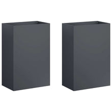 Plantenbak 2 st Antraciet 50 x 40 x 75 cm Koudgewalst staal