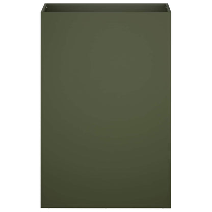 Plantenbak Olijfgroen 50 x 40 x 75 cm Koudgewalst staal