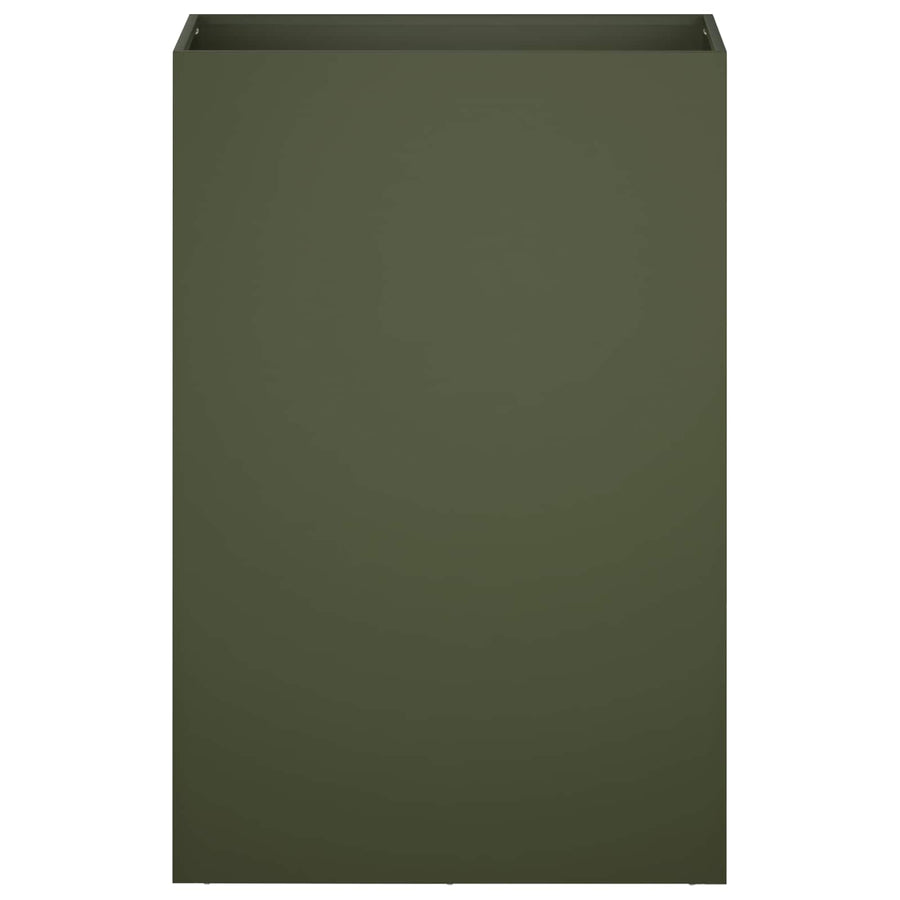 Plantenbak Olijfgroen 50 x 40 x 75 cm Koudgewalst staal