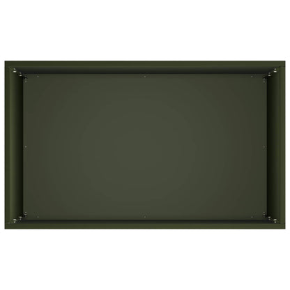 Plantenbak 2 st Olijfgroen 50 x 40 x 75 cm Koudgewalst staal