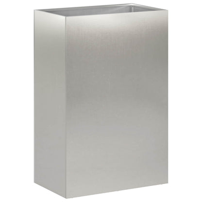 Plantenbak 2 st zilver 50 x 40 x 75 cm Roestvrij staal