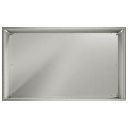 Plantenbak 2 st zilver 50 x 40 x 75 cm Roestvrij staal