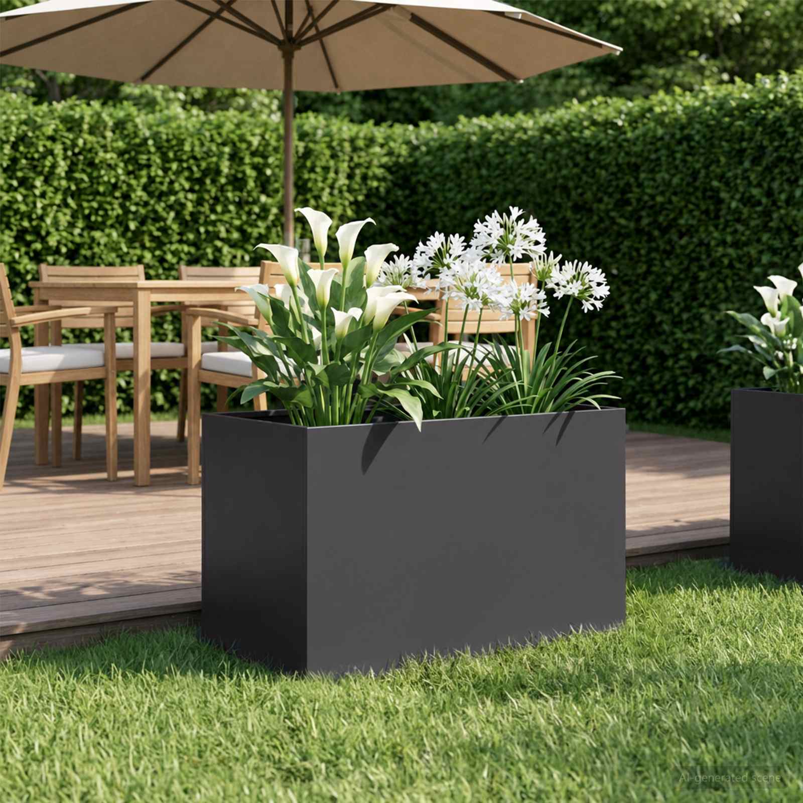 Plantenbak Zwart 60 x 40 x 40 cm Koudgewalst staal