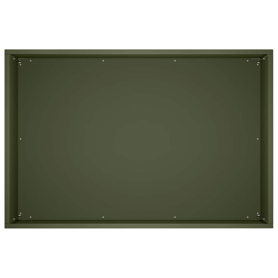 Plantenbak 2 st Olijfgroen 60 x 40 x 40 cm Koudgewalst staal