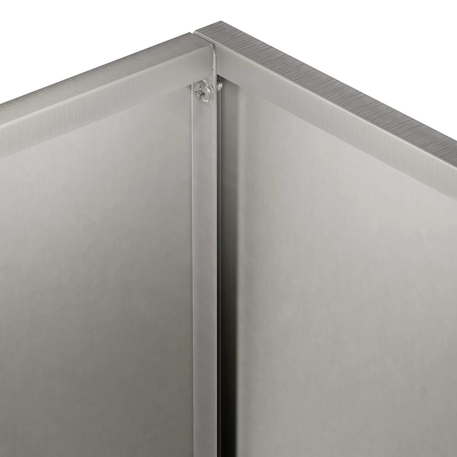 Plantenbak 2 st zilver 60 x 40 x 40 cm Roestvrij staal