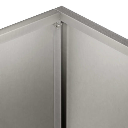 Plantenbak 2 st zilver 60 x 40 x 40 cm Roestvrij staal