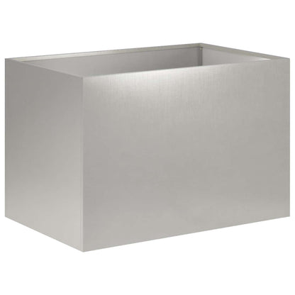 Plantenbak 2 st zilver 60 x 40 x 40 cm Roestvrij staal