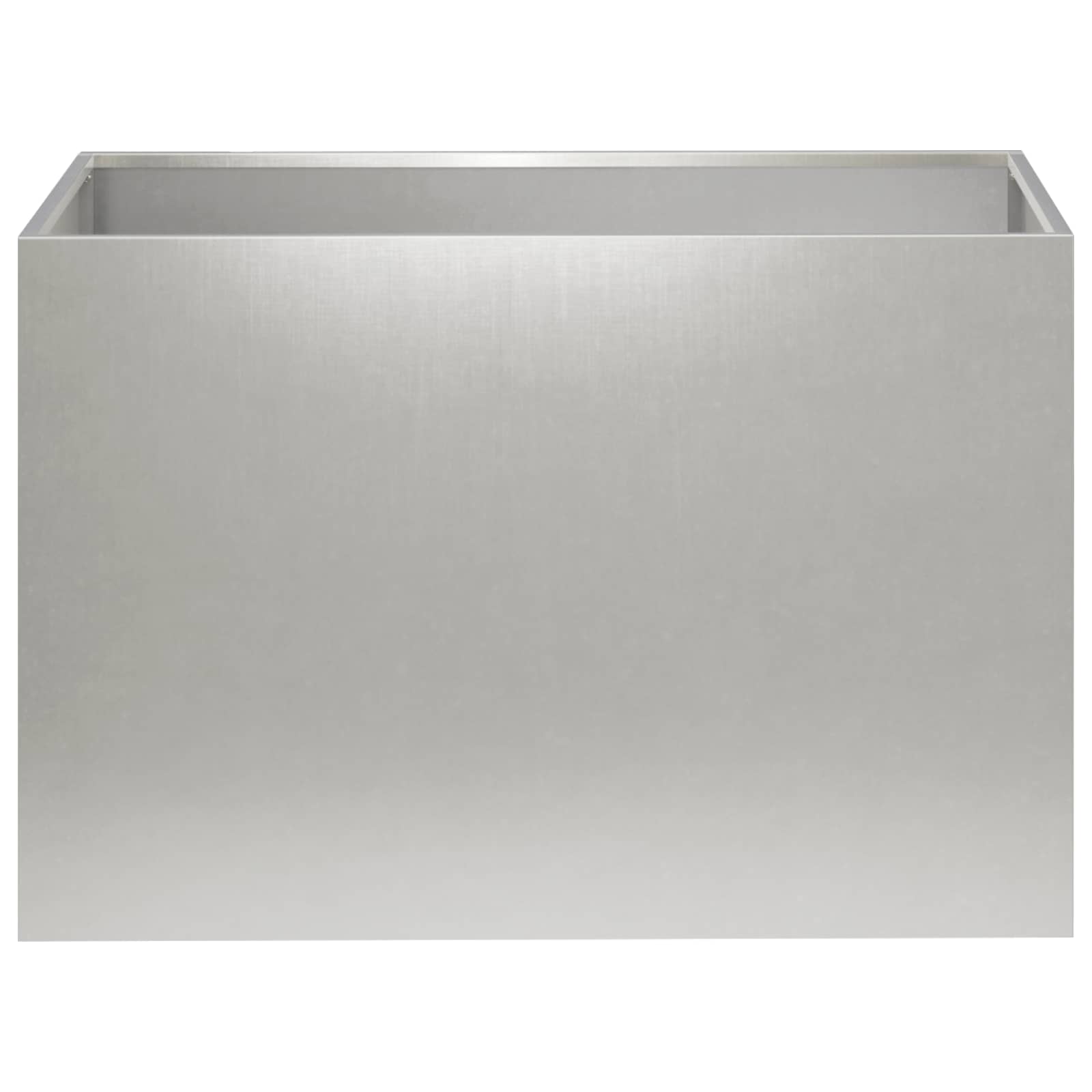 Plantenbak 2 st zilver 60 x 40 x 40 cm Roestvrij staal
