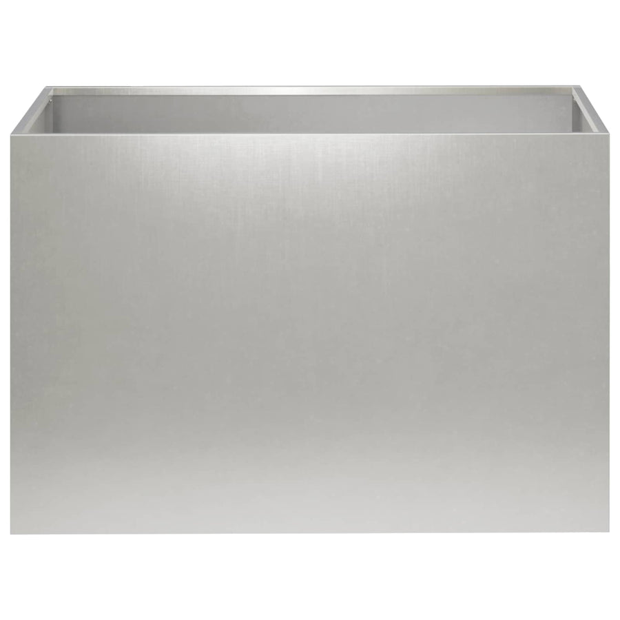 Plantenbak 2 st zilver 60 x 40 x 40 cm Roestvrij staal