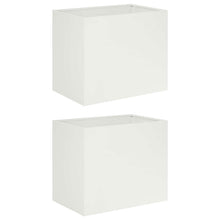 Plantenbak 2 st Wit 60 x 40 x 50 cm Koudgewalst staal