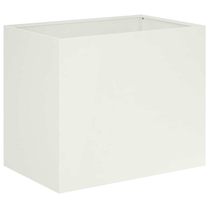 Plantenbak 2 st Wit 60 x 40 x 50 cm Koudgewalst staal