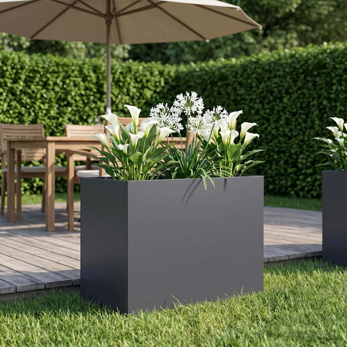 Plantenbak Antraciet 60 x 40 x 50 cm Koudgewalst staal