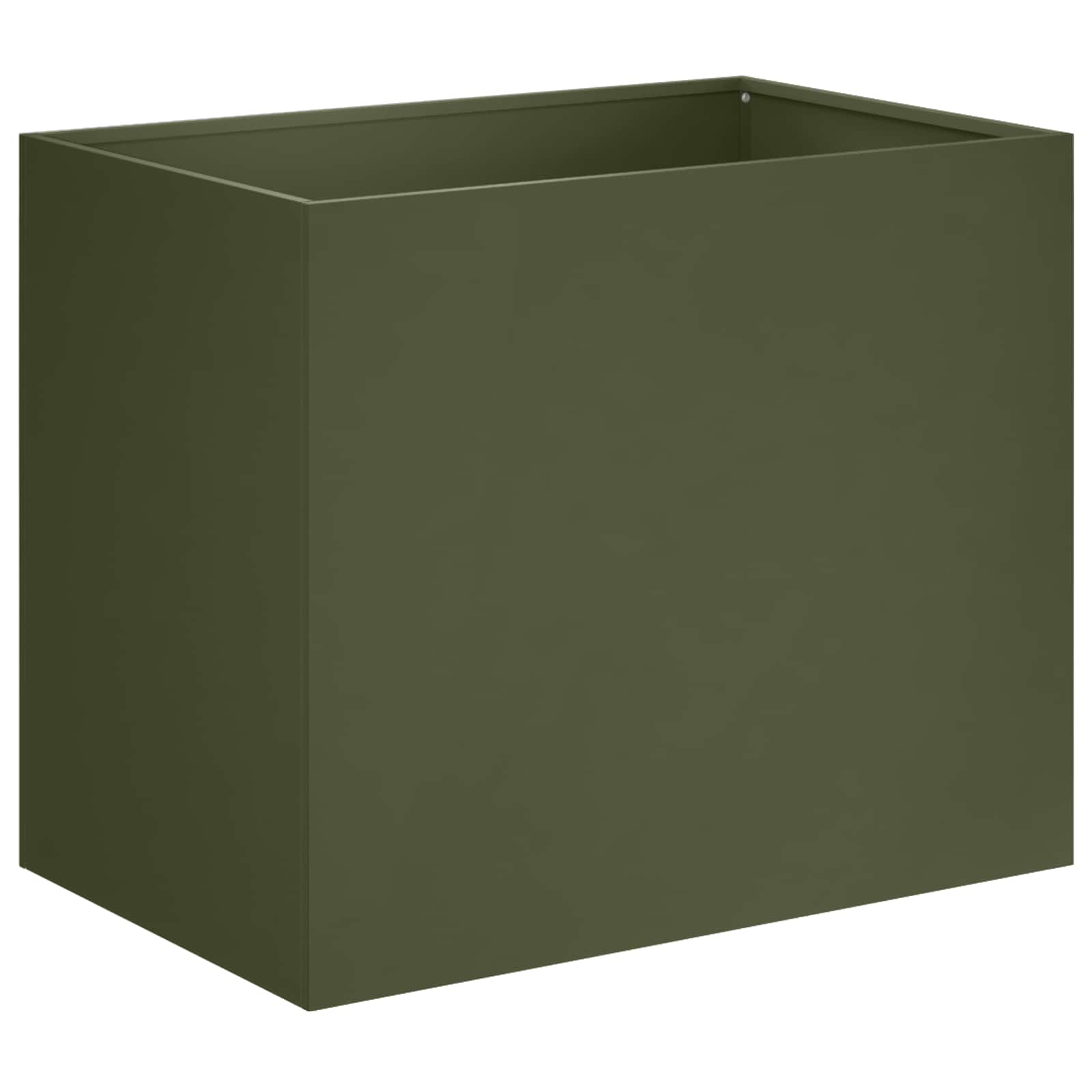 Plantenbak Olijfgroen 60 x 40 x 50 cm Koudgewalst staal