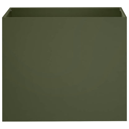 Plantenbak Olijfgroen 60 x 40 x 50 cm Koudgewalst staal