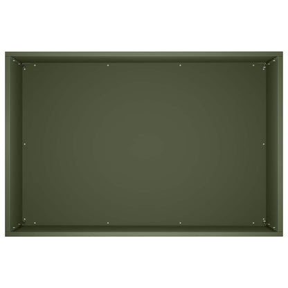 Plantenbak Olijfgroen 60 x 40 x 50 cm Koudgewalst staal