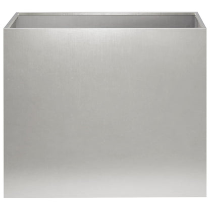 Plantenbak 2 st zilver 60 x 40 x 50 cm Roestvrij staal