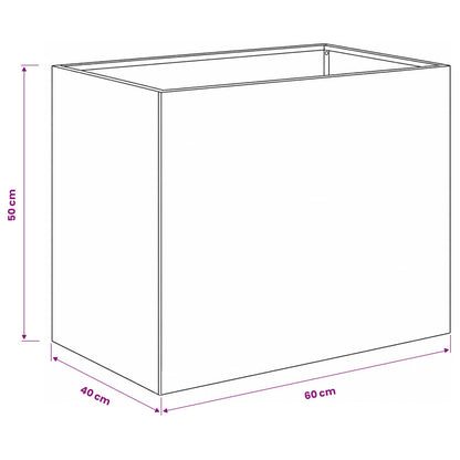 Plantenbak Roestkleurig 60 x 40 x 50 cm weervast staal