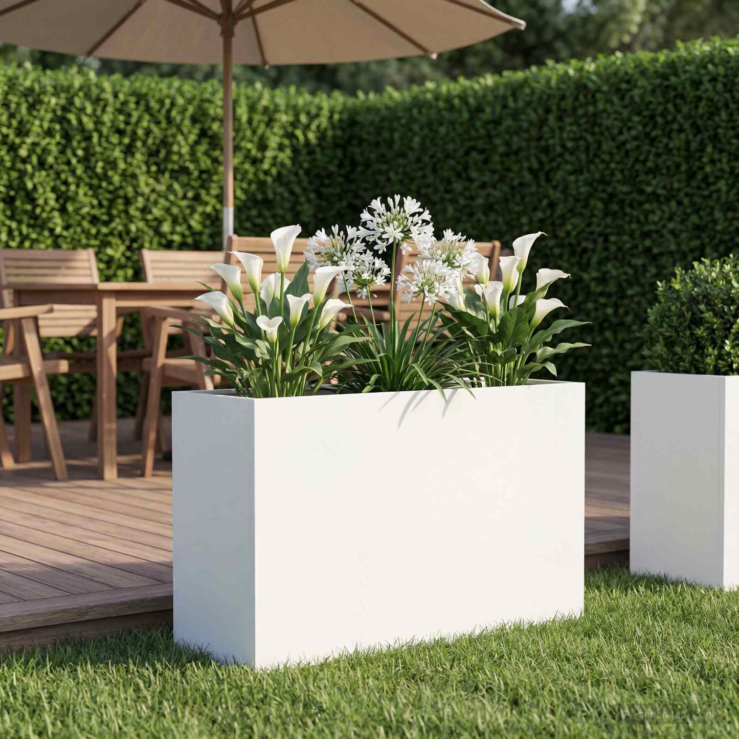 Plantenbak Wit 80 x 40 x 50 cm Koudgewalst staal