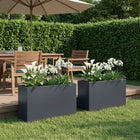 Plantenbak 80x40x50 cm antraciet (2 stuks)