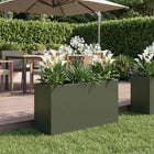 Plantenbak Olijfgroen 80 x 40 x 50 cm Koudgewalst staal