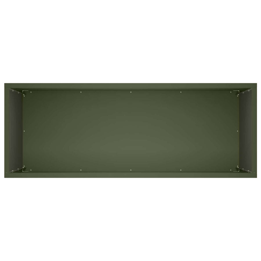 Plantenbak 2 st Olijfgroen 80 x 40 x 50 cm Koudgewalst staal