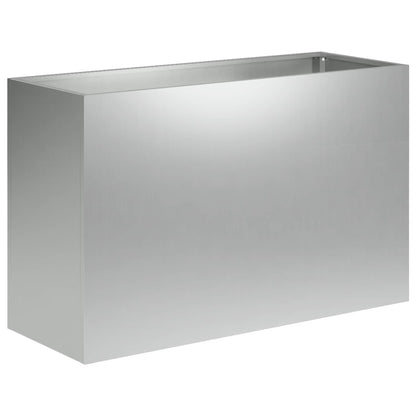 Plantenbak 2 st zilver 80 x 40 x 50 cm Gegalvaniseerd staal