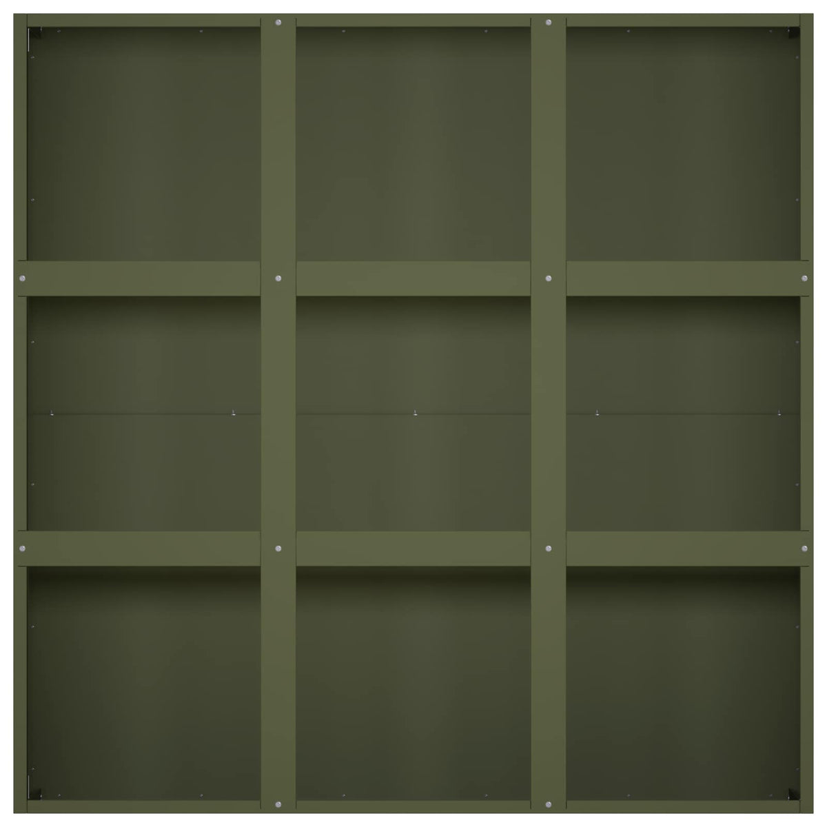 Plantenbak Olijfgroen 100 x 100 x 20 cm Koudgewalst staal