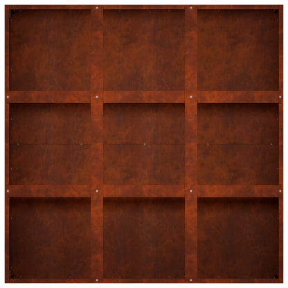 Plantenbak Roestkleurig 100 x 100 x 20 cm weervast staal