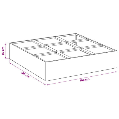 Plantenbak zilver 100 x 100 x 30 cm Roestvrij staal