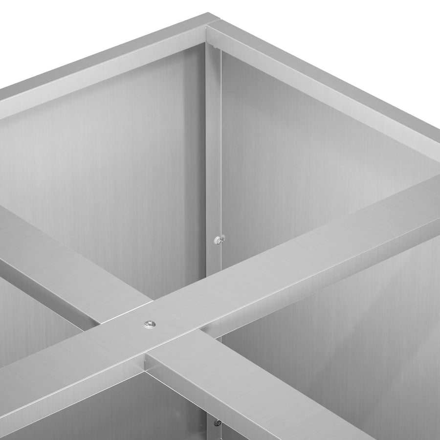 Plantenbak zilver 100 x 100 x 40 cm Gegalvaniseerd staal