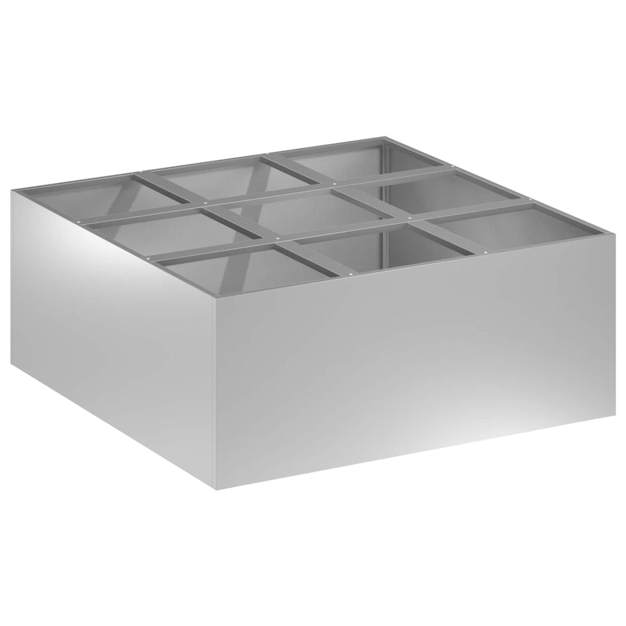 Plantenbak zilver 100 x 100 x 40 cm Gegalvaniseerd staal