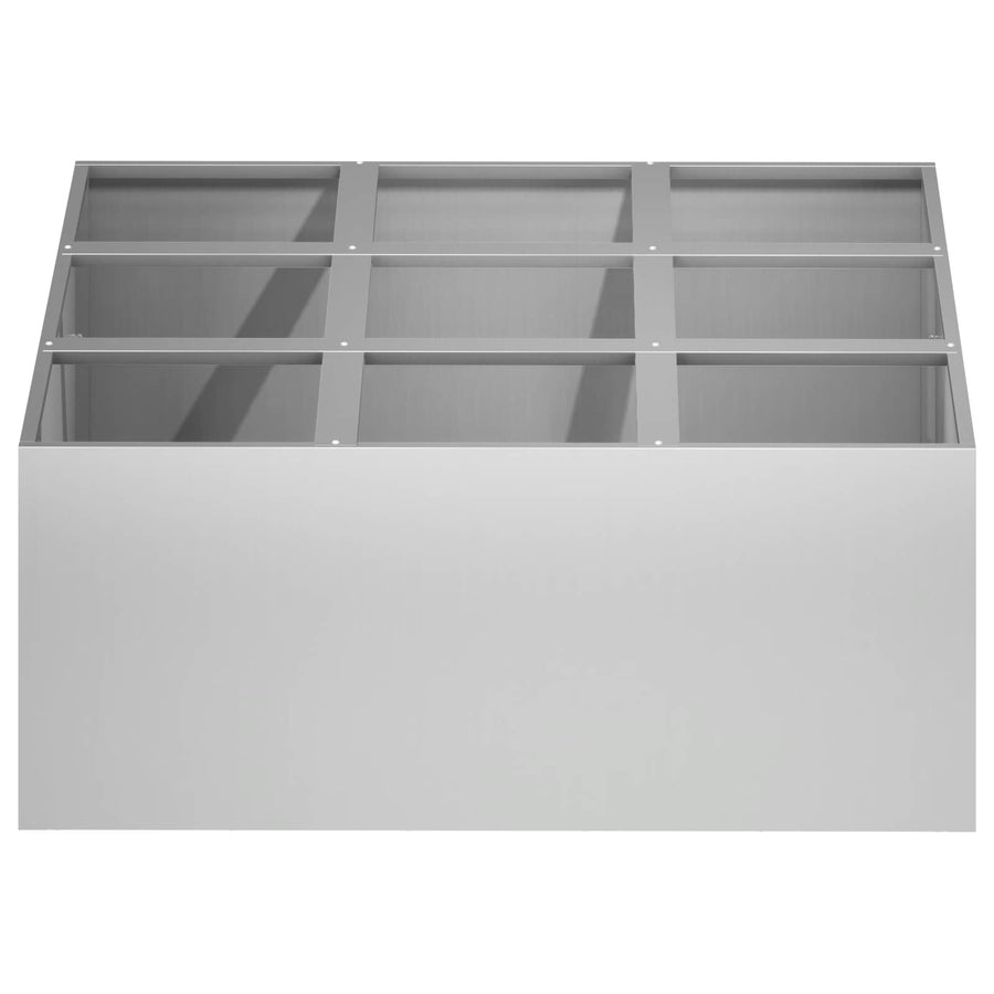 Plantenbak zilver 100 x 100 x 40 cm Gegalvaniseerd staal