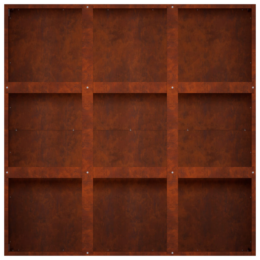 Plantenbak Roestkleurig 100 x 100 x 40 cm weervast staal