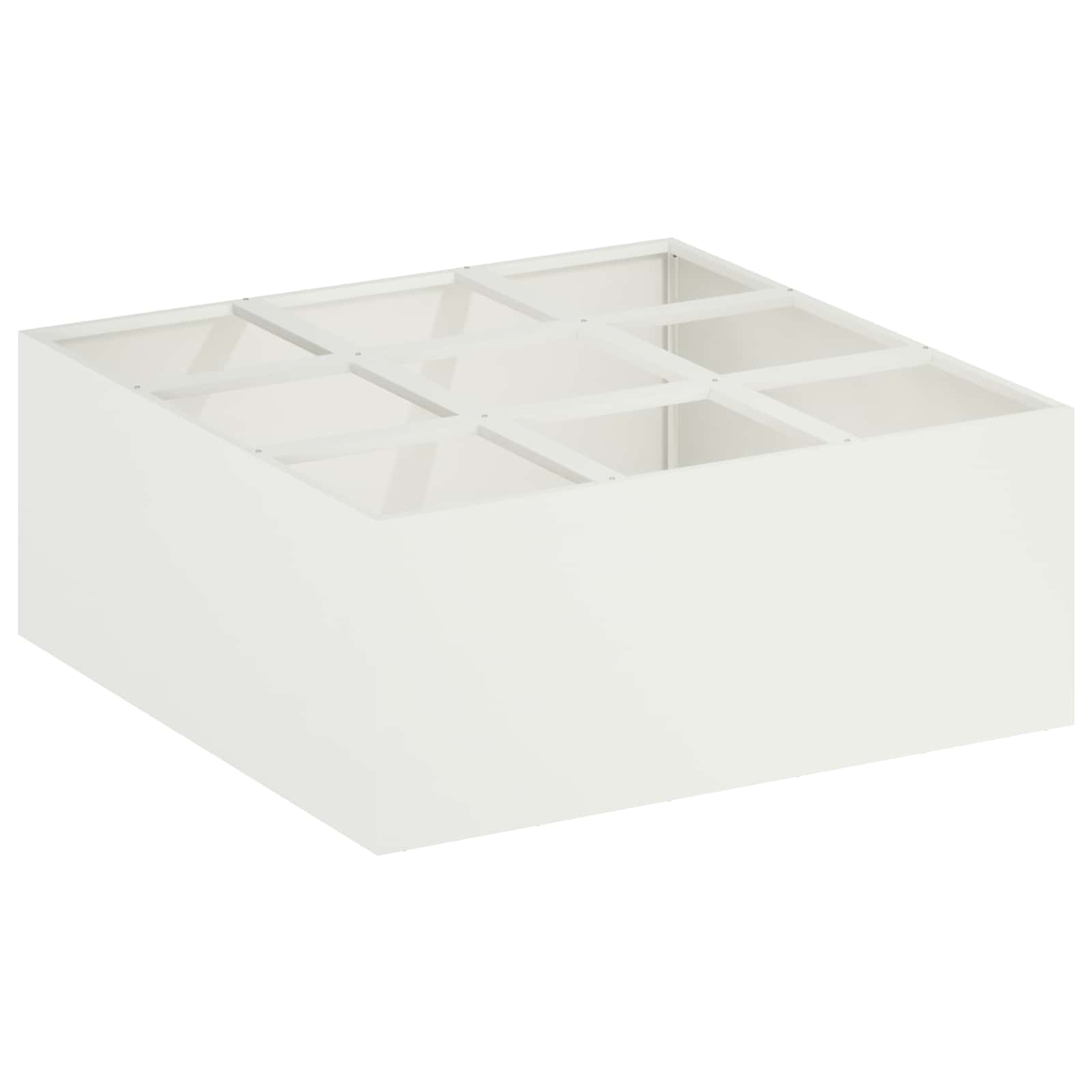 Plantenbak Wit 100 x 100 x 50 cm Koudgewalst staal