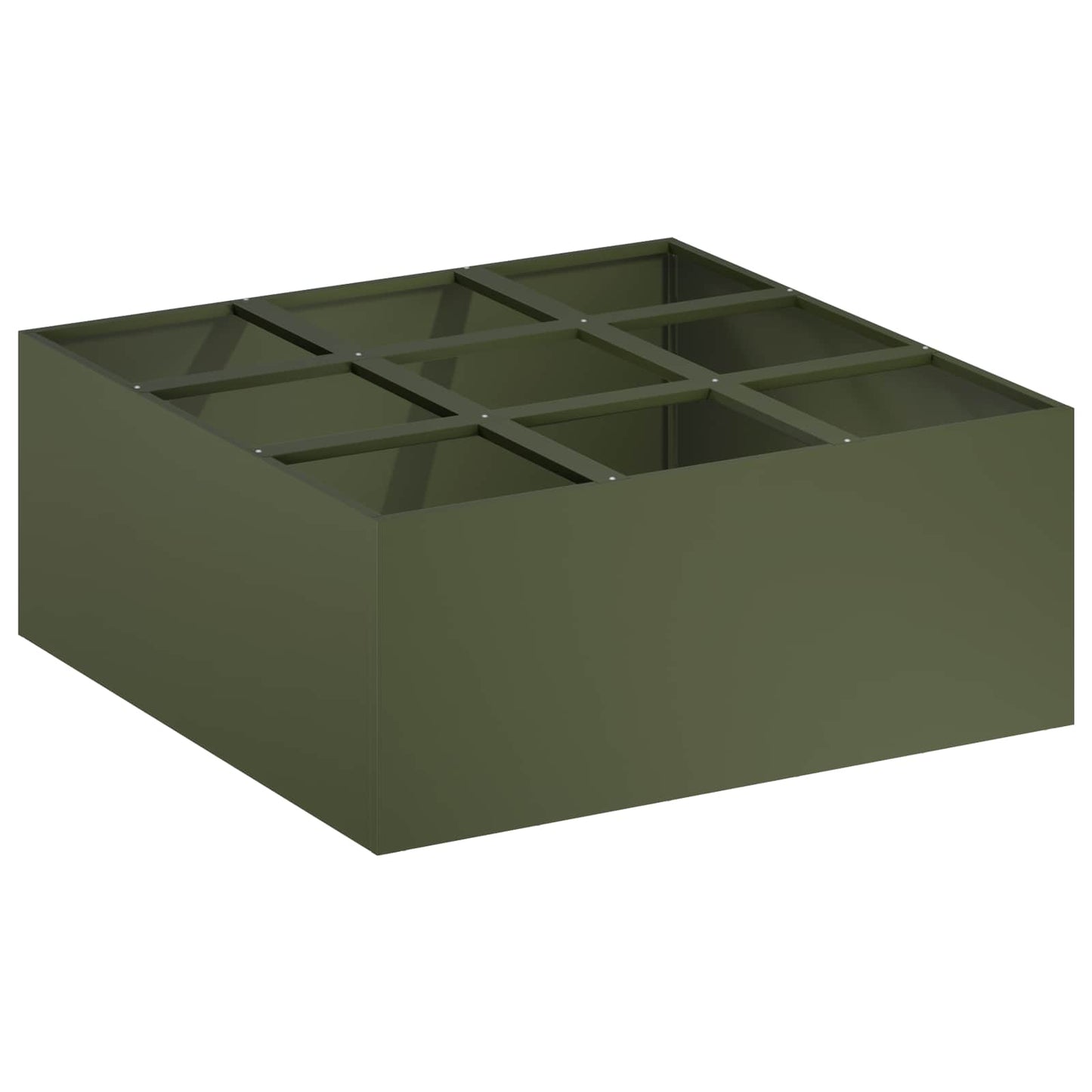 Plantenbak Olijfgroen 100 x 100 x 50 cm Koudgewalst staal