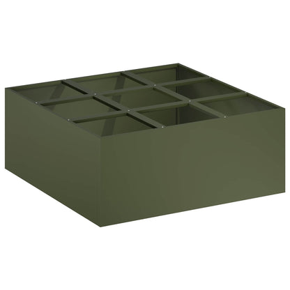 Plantenbak Olijfgroen 100 x 100 x 50 cm Koudgewalst staal