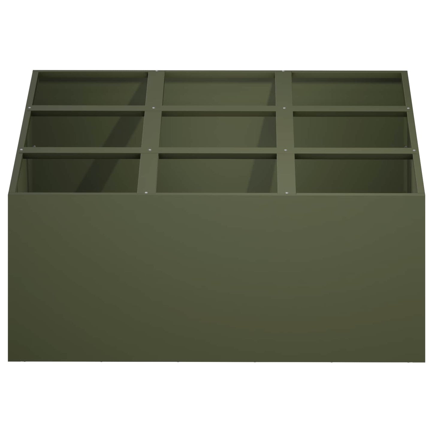 Plantenbak Olijfgroen 100 x 100 x 50 cm Koudgewalst staal