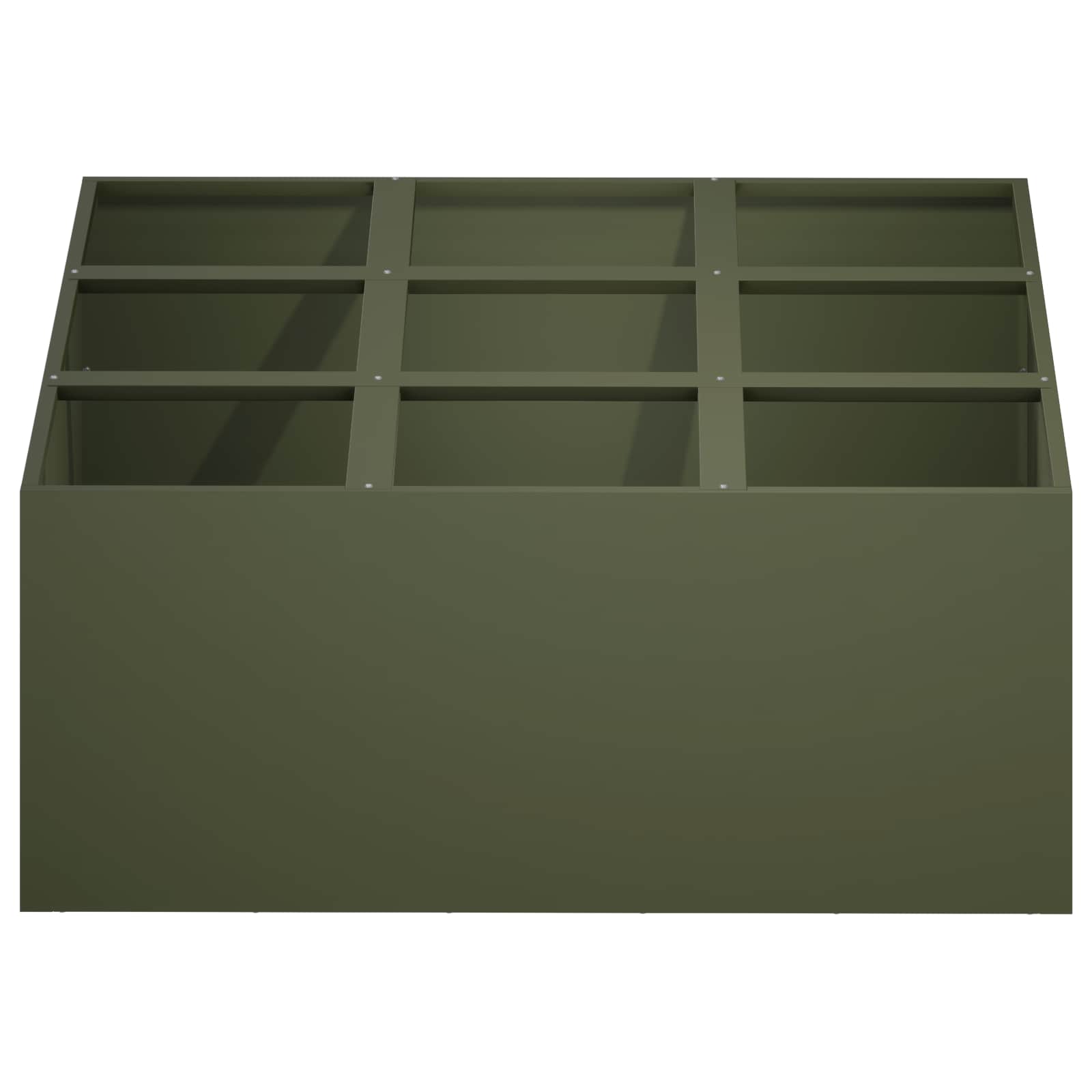 Plantenbak Olijfgroen 100 x 100 x 50 cm Koudgewalst staal