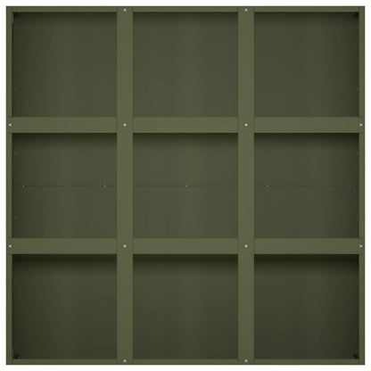 Plantenbak Olijfgroen 100 x 100 x 50 cm Koudgewalst staal
