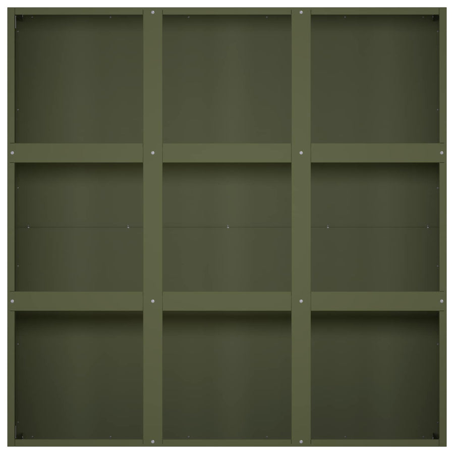 Plantenbak Olijfgroen 100 x 100 x 50 cm Koudgewalst staal