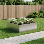 Plantenbak 100x100x50 cm roestvrij staal zilver