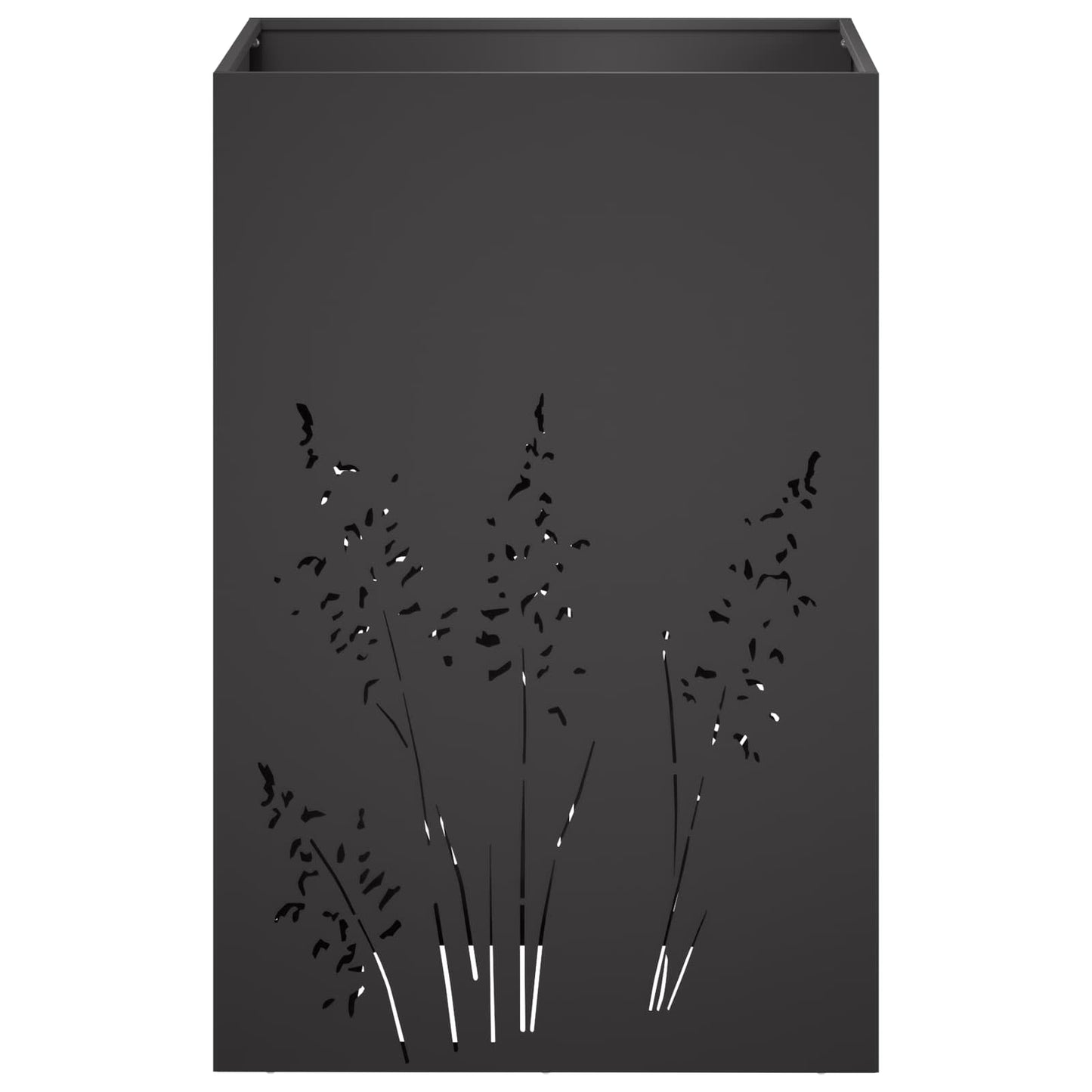Plantenbak 2 st Zwart 50 x 50 x 75 cm Koudgewalst staal