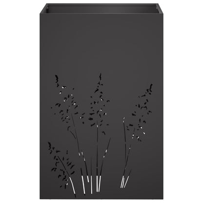 Plantenbak 2 st Zwart 50 x 50 x 75 cm Koudgewalst staal
