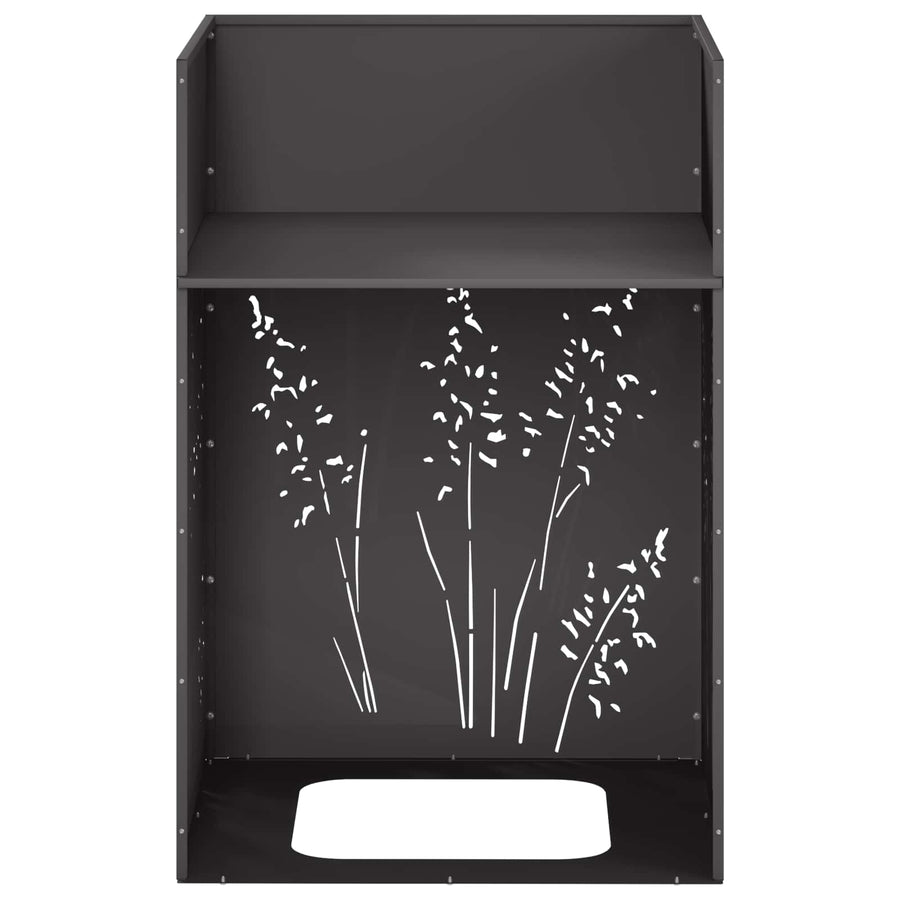 Plantenbak 2 st Zwart 50 x 50 x 75 cm Koudgewalst staal