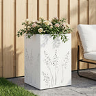 Plantenbak Wit 50 x 50 x 75 cm Koudgewalst staal