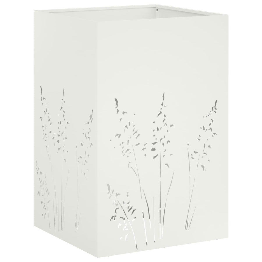 Plantenbak Wit 50 x 50 x 75 cm Koudgewalst staal