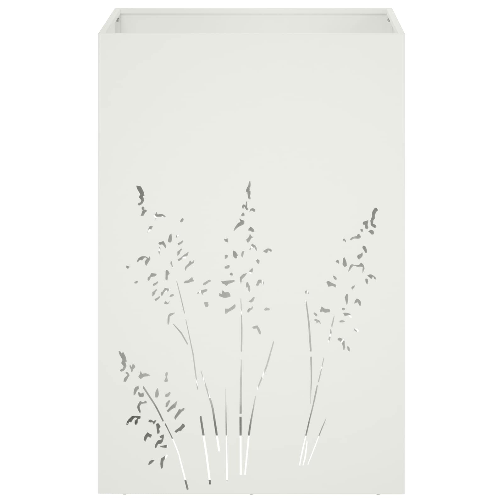 Plantenbak Wit 50 x 50 x 75 cm Koudgewalst staal