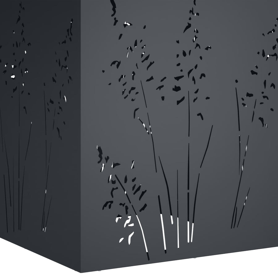 Plantenbak 2 st Antraciet 50 x 50 x 75 cm Koudgewalst staal