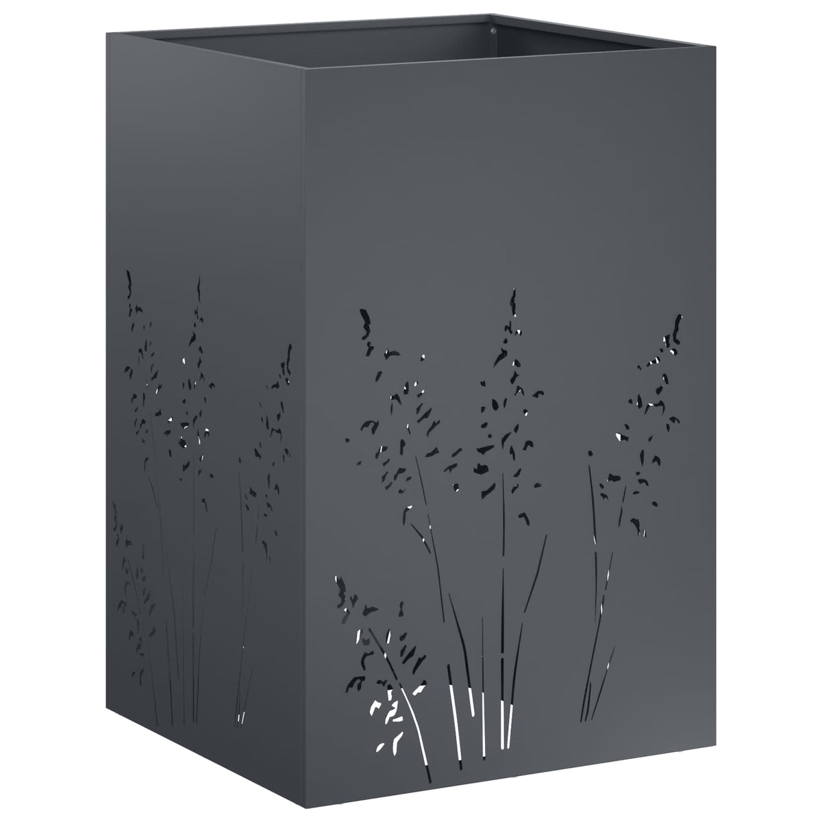 Plantenbak 2 st Antraciet 50 x 50 x 75 cm Koudgewalst staal
