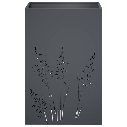 Plantenbak 2 st Antraciet 50 x 50 x 75 cm Koudgewalst staal